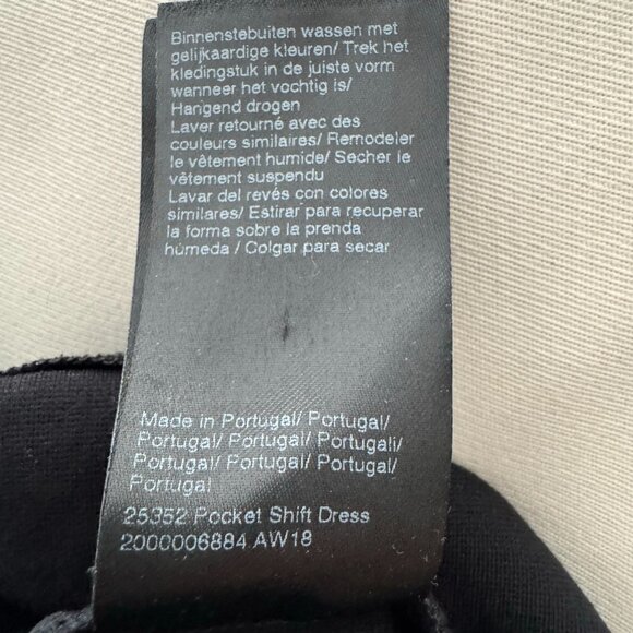 Filippa K "Pocket Shift Dress" in Black Jersey, size Small - Picture 8 of 10